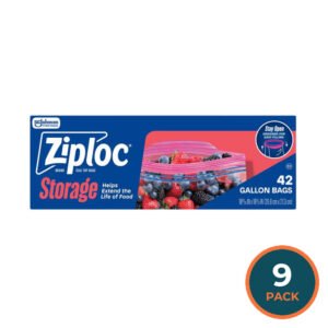 Ziploc Gallon Storage Bags, 42ct - 9 Pack