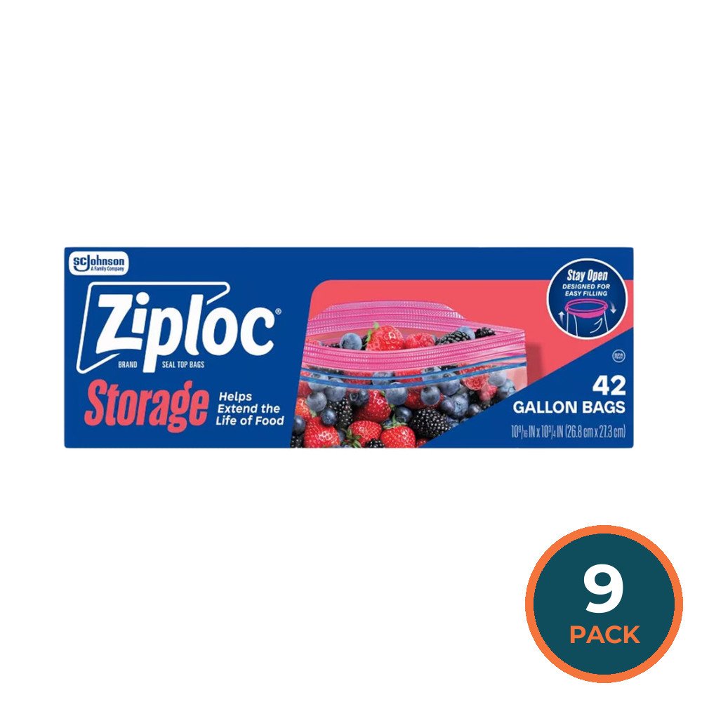 Ziploc Gallon Storage Bags, 42ct - 9 Pack