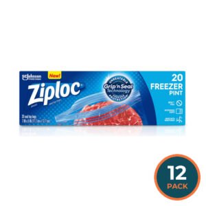 Ziploc Pint Freezer Bags, 20ct - 12 Pack