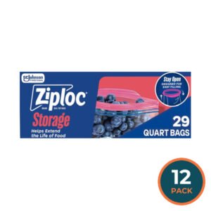 Ziploc Quart Storage Bags, 29ct - 12 Pack
