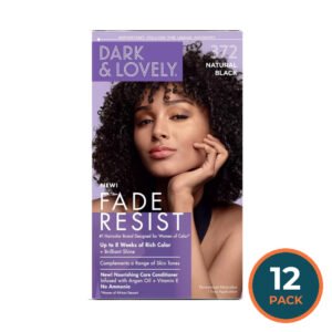 Dark & Lovely Hair Color, #372 Natural Black Hair Color - 12 Pack