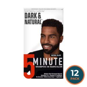 Dark & Natural Men’s Hair Color, Natural Black - 12 Pack