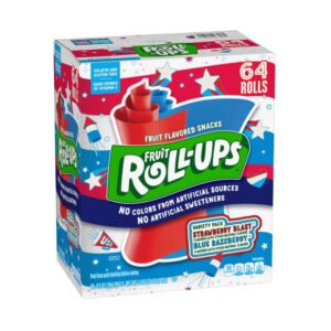Fruit Roll-Ups Fruit Flavored Snacks Variety Pack Strawberry Blast Blue Razzberry 0.5 oz - 64 Pack