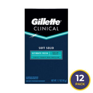 Gillette Clinical Antiperspirant Deodorant, Ultimate Fresh, Advanced Solid, 1.7 oz - 12 Pack