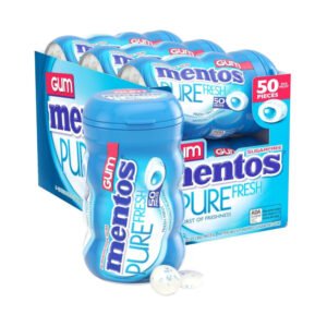Mentos Pure Fresh Mint Sugar-Free Chewing Gum - 50 Ct- 6 Pack