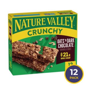 Nature Valley Crunchy Granola Bars Oats n’ Dark Chocolate - 12 Ct - 12 Pack Case