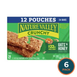 Nature Valley Crunchy Granola Bars Oats n’ Honey - 12 Ct - 6 Pack