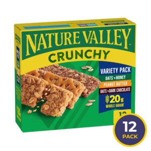 Nature Valley Crunchy Granola Bars Variety Pack 6 Two-Bar Pouches - 12 Ct - 12 Pack Case