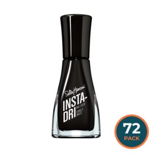 Sally Hansen Insta-Dri Nail Enamel Black to Black Glossy Opaque - 72 Pack