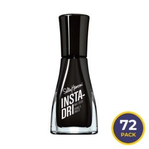 Sally Hansen Insta-Dri Nail Enamel Black to Black Glossy Opaque - 72 Pack