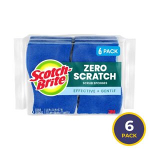 Scotch-Brite Zero Scratch Scrub Sponges, 6ct - 6 Pack