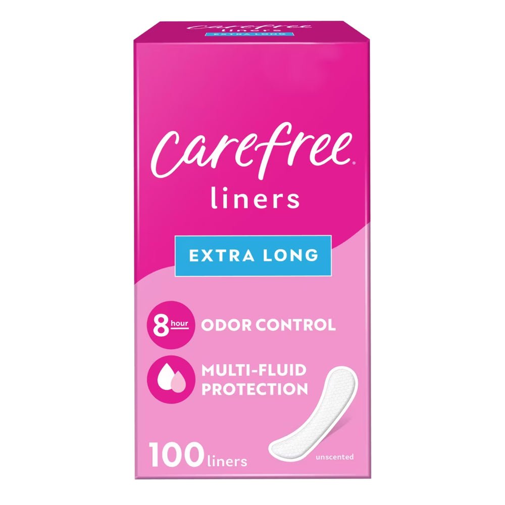 Carefree Acti-Fresh Extra Long Panty Liners - 100 Ct - 3 Pack