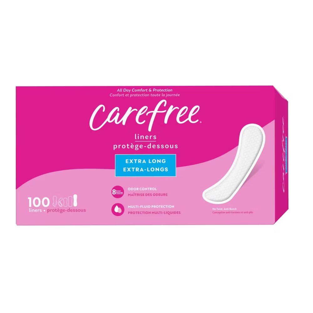 Carefree Acti-Fresh Extra Long Panty Liners - 100 Ct - 3 Pack