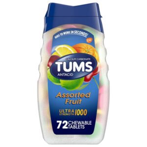TUMS Ultra Strength Antacid Tablets Assorted Fruit, 72 Ct - 24 Pack