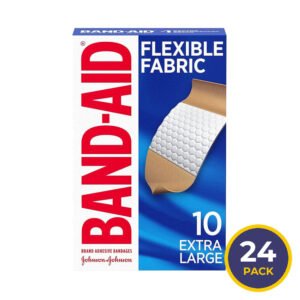 Band-Aid Flexible Fabric Extra Large Adhesive Bandages - 10 Ct - 24 Pack