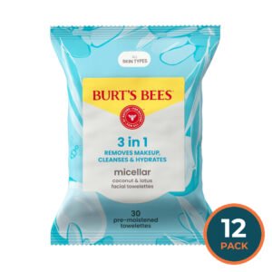 Burt’s Bees Micellar Towelettes Coconut & Lotus - 30 Ct - 12 Pack