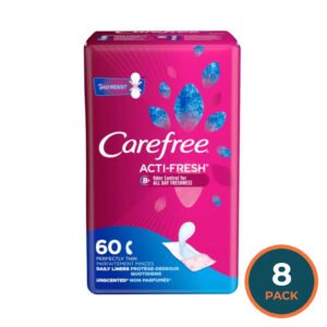 Carefree Thin Unscented To Go Panty Liners - 60 Ct - 8 Pack