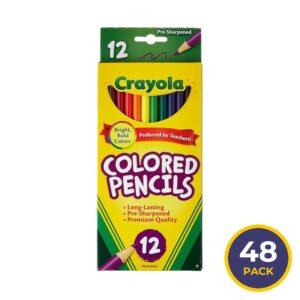 Crayola Bright Colored Pencils 12 Count Pre-Sharpened - 48 Pack