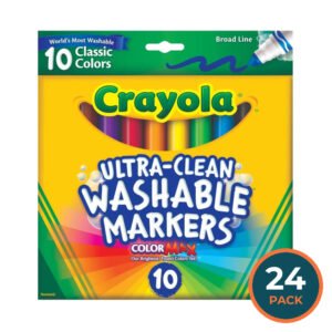 Crayola Ultra-Clean Washable Broad Line Markers - 10 Ct - 24 Pack
