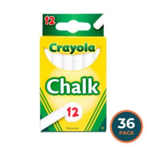 Crayola White Chalk Sticks 12 Ct - 36 Pack