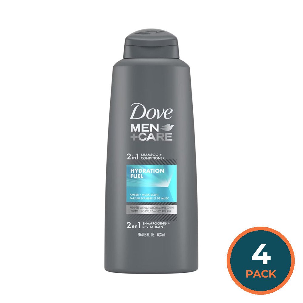 Dove Men+Care Hydrate 2-in-1 Shampoo & Conditioner 20.4 oz - 4 Pack
