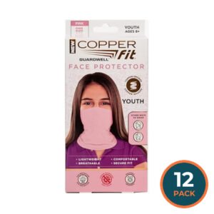 Guardwell Pink Pro Youth Washable Face Cover Scarf - 12 Pack