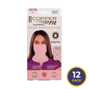 Guardwell Pink Pro Youth Washable Face Cover Scarf - 12 Pack