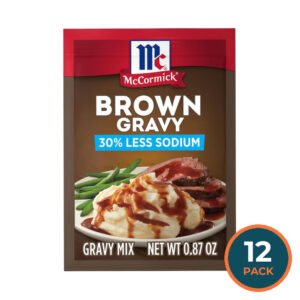 McCormick Brown Gravy Mix, 30% Less Sodium - 12 Pack