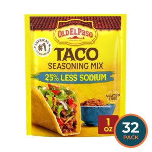 Old El Paso 25% Less Sodium Taco Seasoning Mix, 1 oz - 32 Pack