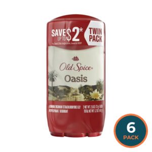 Old Spice Oasis with Vanilla Deodorant, 2.6 oz - Twin Pack - 6 Pack