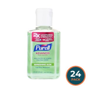 Purell Aloe Hand Sanitizer Gel Flip Top Cap - 2 oz - 24 Pack