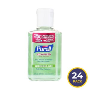 Purell Aloe Hand Sanitizer Gel Flip Top Cap - 2 oz - 24 Pack