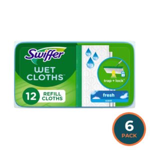 Swiffer Wet Mopping Cloth Refills 12 Ct - 6 Pack Case