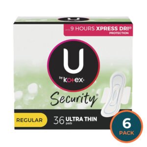 U by Kotex Ultra Thin Regular Pads - 36 Ct - 6 Pack
