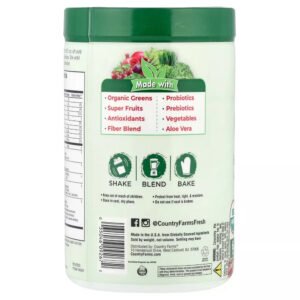 Country Farms Super Greens Powder Drink Mix 10.6 oz - 12 Pack