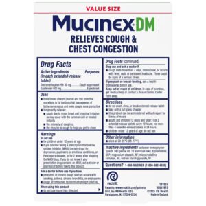 Mucinex DM 12 Hour Expectorant and Cough Suppressant Tablets - 40 Ct - 24 Pack