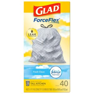 Glad OdorShield Fresh Clean Tall Kitchen Bags 13 Gallon - 40 Ct - 6 Pack