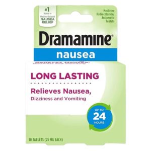 Dramamine Long Lasting Nausea Relief Tablets - 10 Ct - 24 Pack