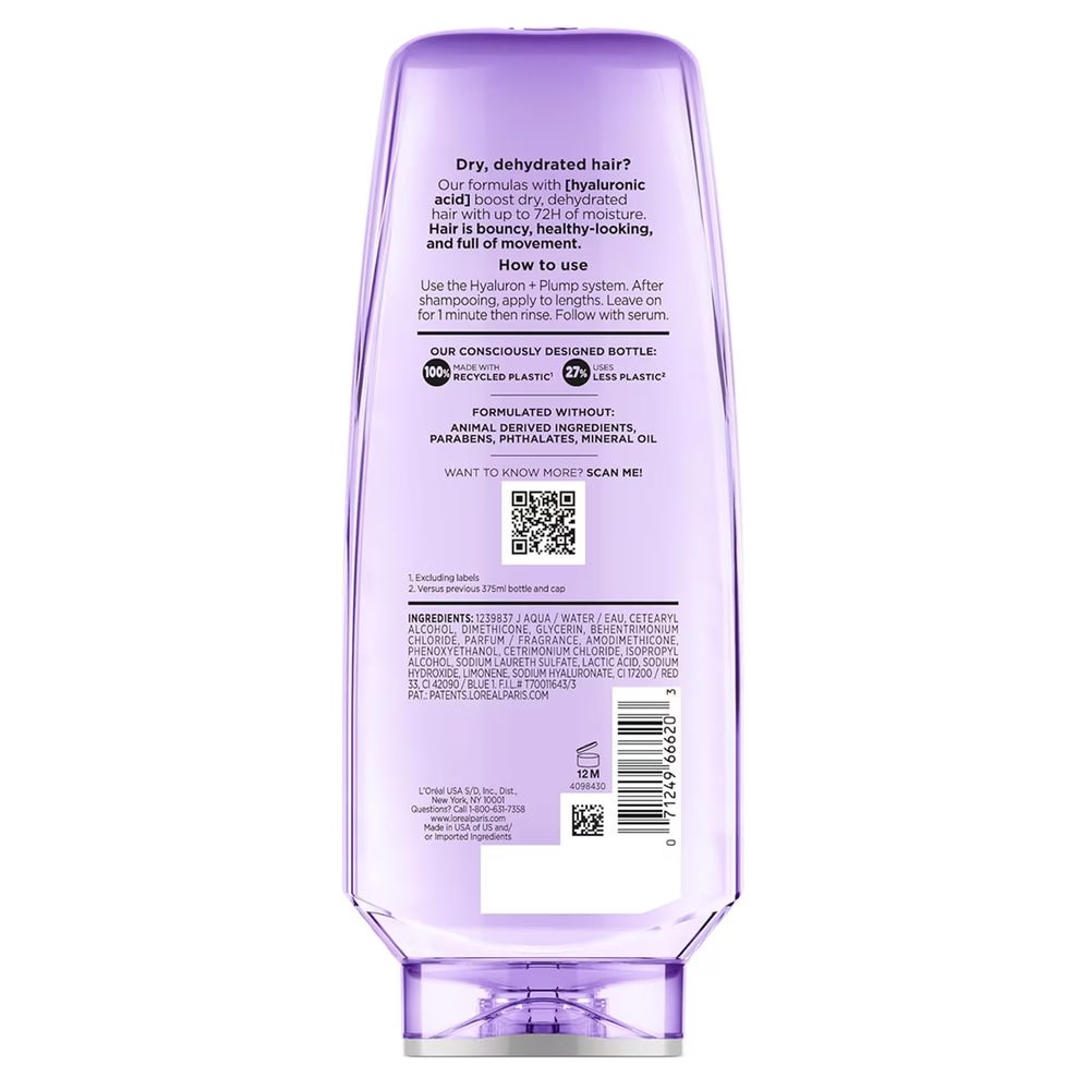 L'Oréal Paris Elvive Hyaluron Plump Conditioner - 12.6 oz - 6 Pack
