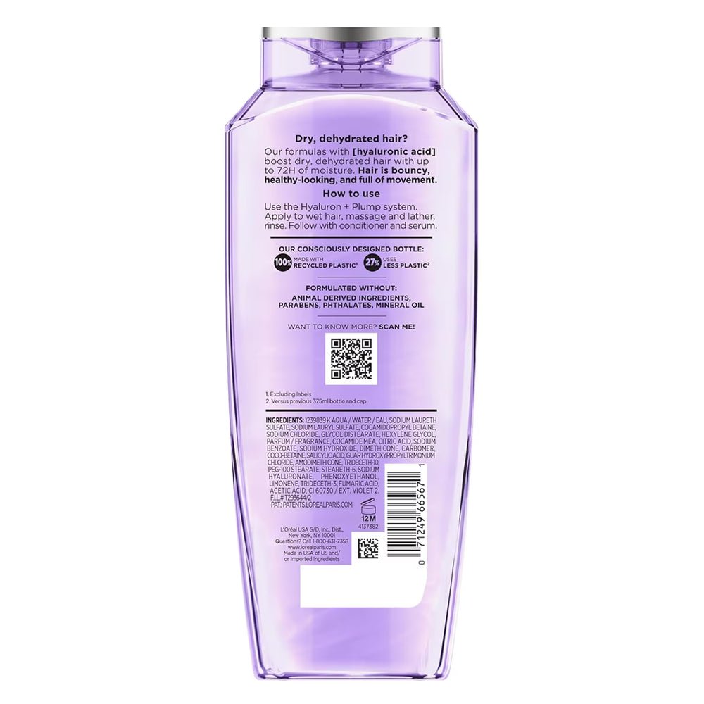 L'Oréal Paris Elvive Hyaluron Plump Shampoo - 12.6 oz - 6 Pack