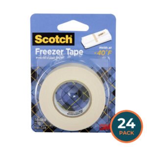 3M Freezer Tape for Food Storage Labeling and Sealing 3/4 in x 1000 in - 24 Pack