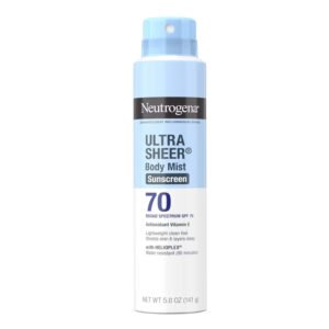 Neutrogena Ultra Sheer Body Mist Sunscreen Spray SPF - 70 5 oz - 12 Pack