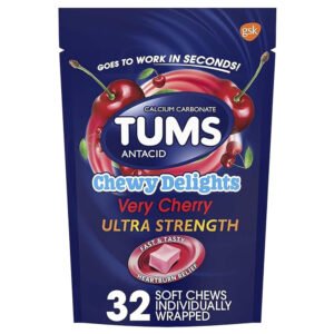 TUMS Chewy Delights Very Cherry Antacid Chews - 32 Ct - 6 Pack