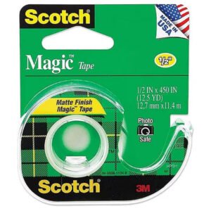Scotch Magic Tape #104 0.5 in x 450 in - 144 Pack
