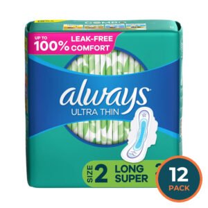 Always Ultra Thin Size 2 Long Pads - 20 Ct - 12 Pack