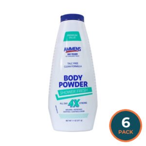 Ammens Talc-Free Medicated Shower Fresh Powder 11 oz - 6 Pack