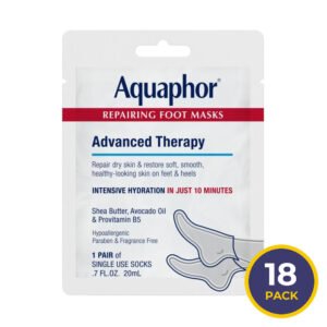 Aquaphor Repairing Foot Mask 0.7 oz - 1 Pair - 18 Pack