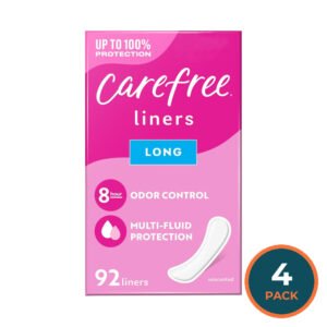 Carefree Longs Acti-Fresh Pantiliners - 92 Ct - 4 Pack