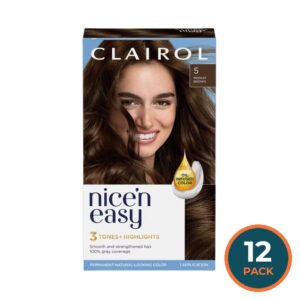 Clairol Nice’n Easy Permanent Hair Color #5 Medium Brown - 12 Pack