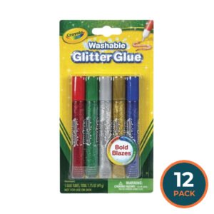 Crayola Washable Glitter Glue 5 Color Set - 5 Ct - 12 Pack